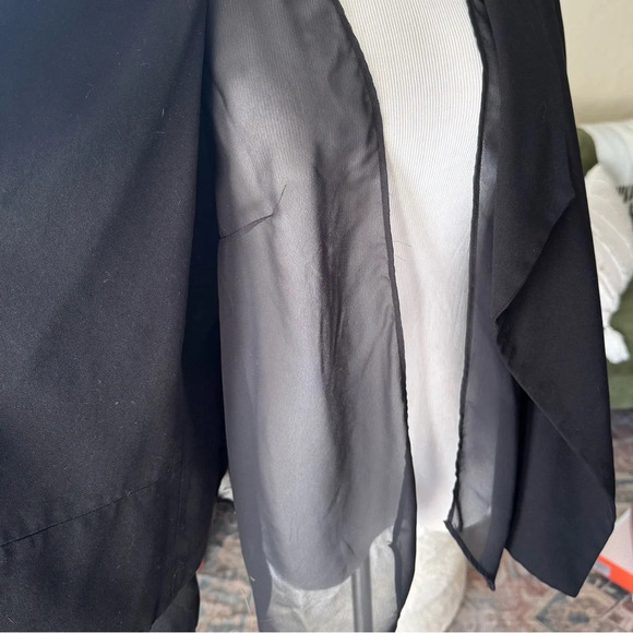 Mossimo black layered asymmetrical blazer - Picture 3 of 8